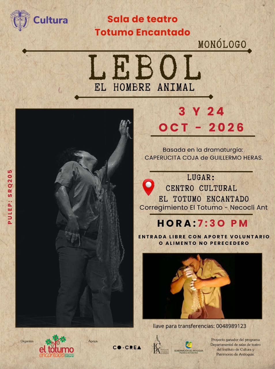 Monologo LEBOL El Hombre Animal