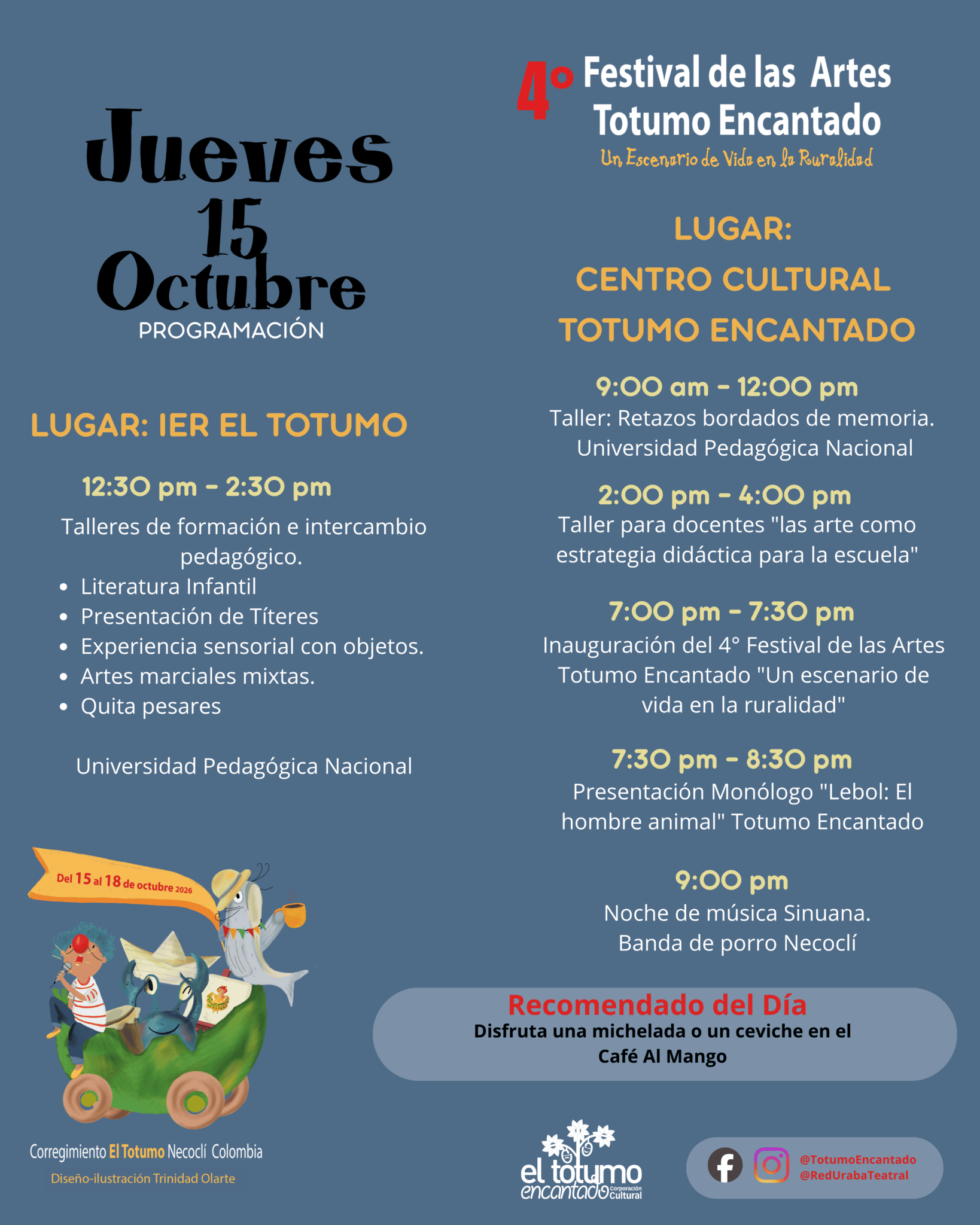 Programacion jueves 15 de octubre